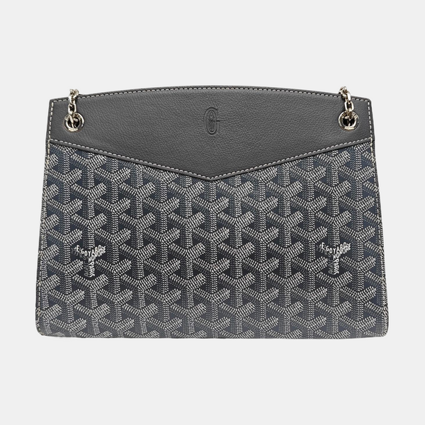 Coated Canvas Shoulder Bag Gray