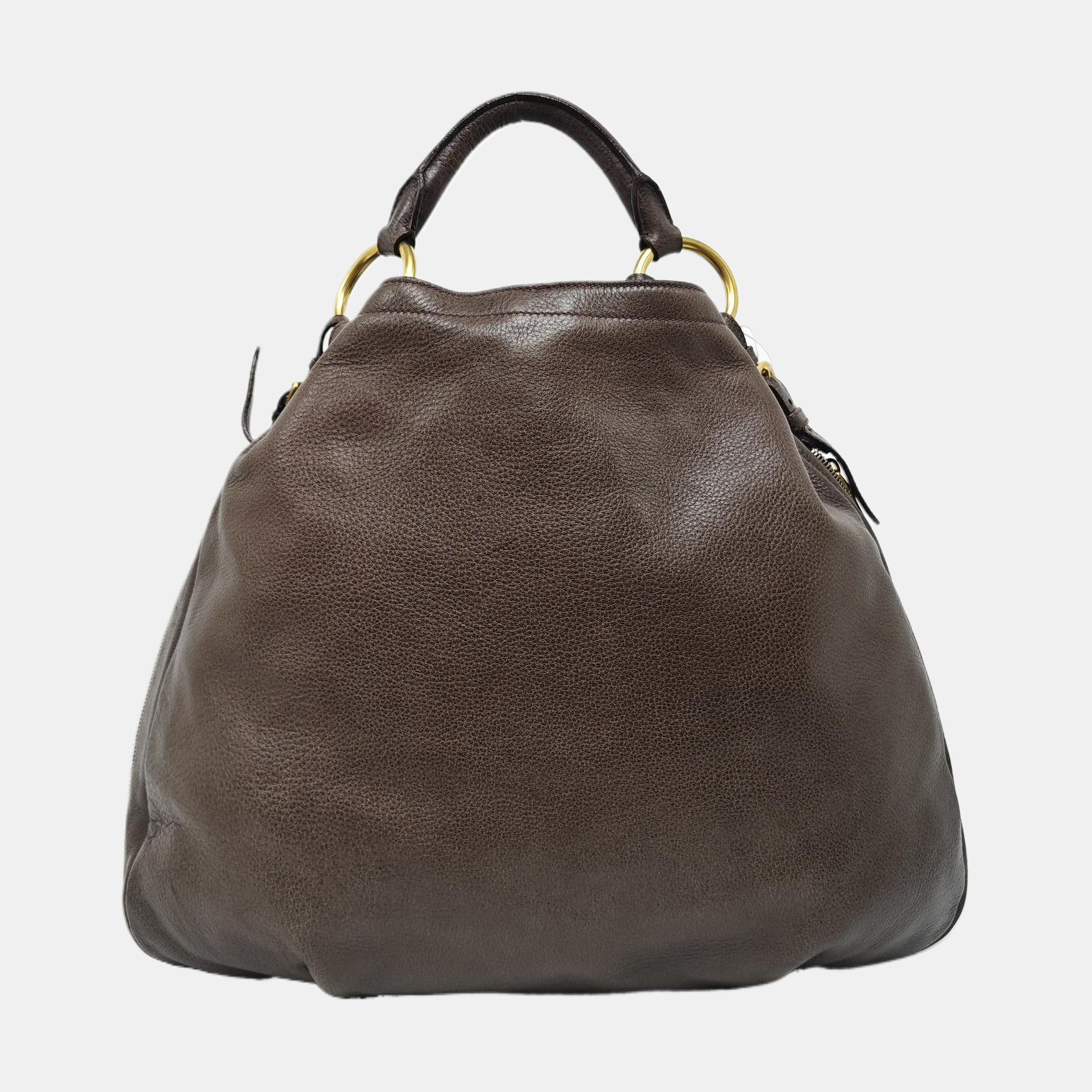 Calfskin Top Handle Bag Gray