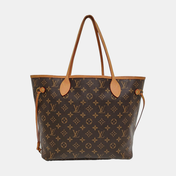 NEVERFULL MM Monogram Coated Canvas Brown