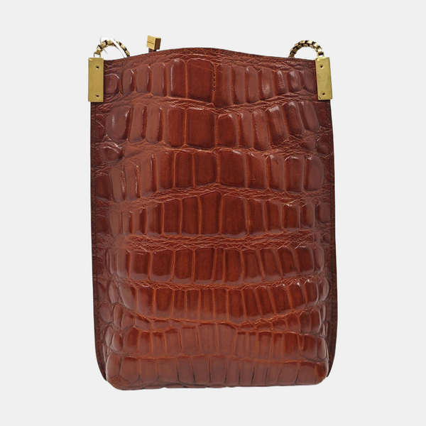 Calfskin Shoulder Bag Brown