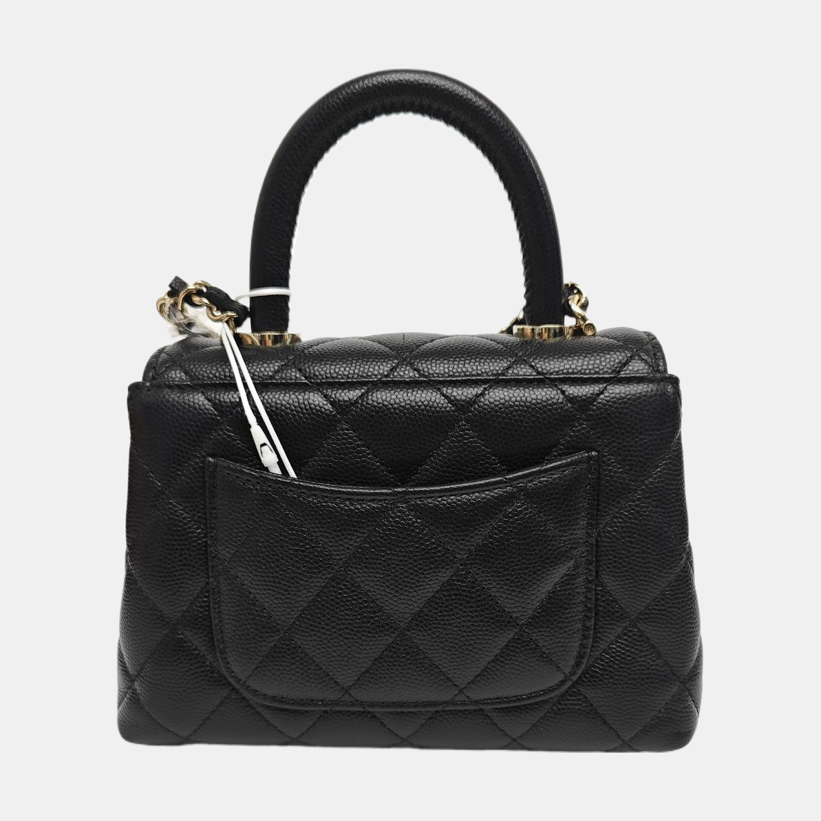 COCO HANDLE Grained Calfskin Black