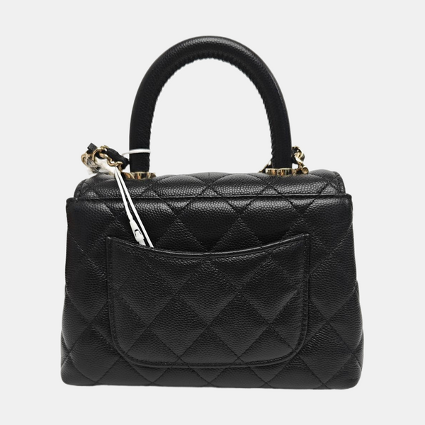 COCO HANDLE Grained Calfskin Black