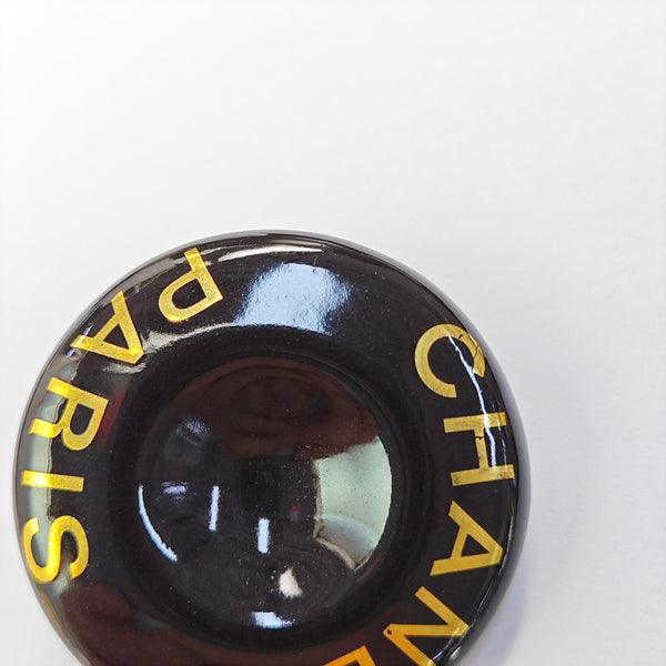 Resin Black Clip On Earrings