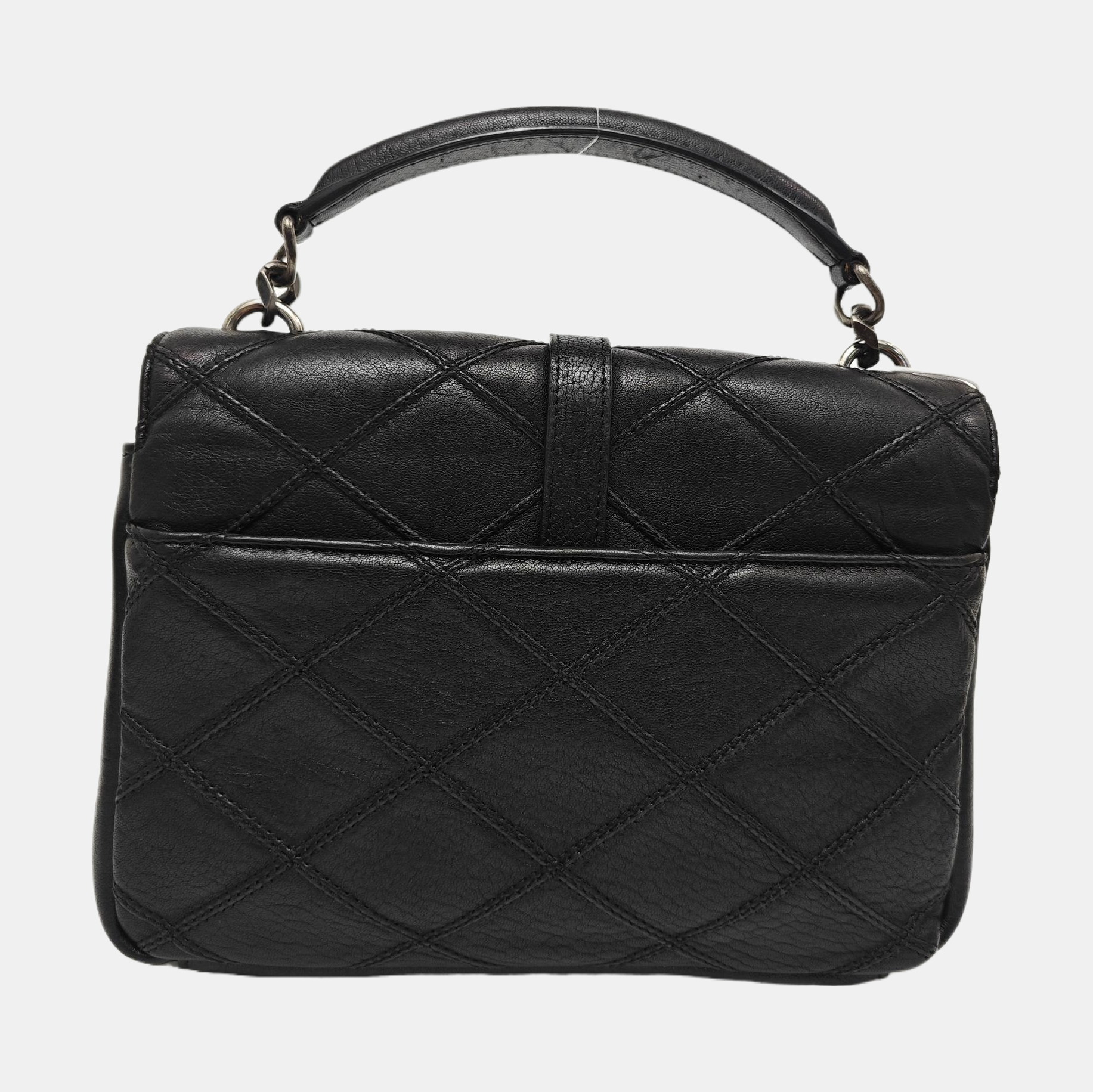 COLLEGE Medium Quilted Lambskin Black