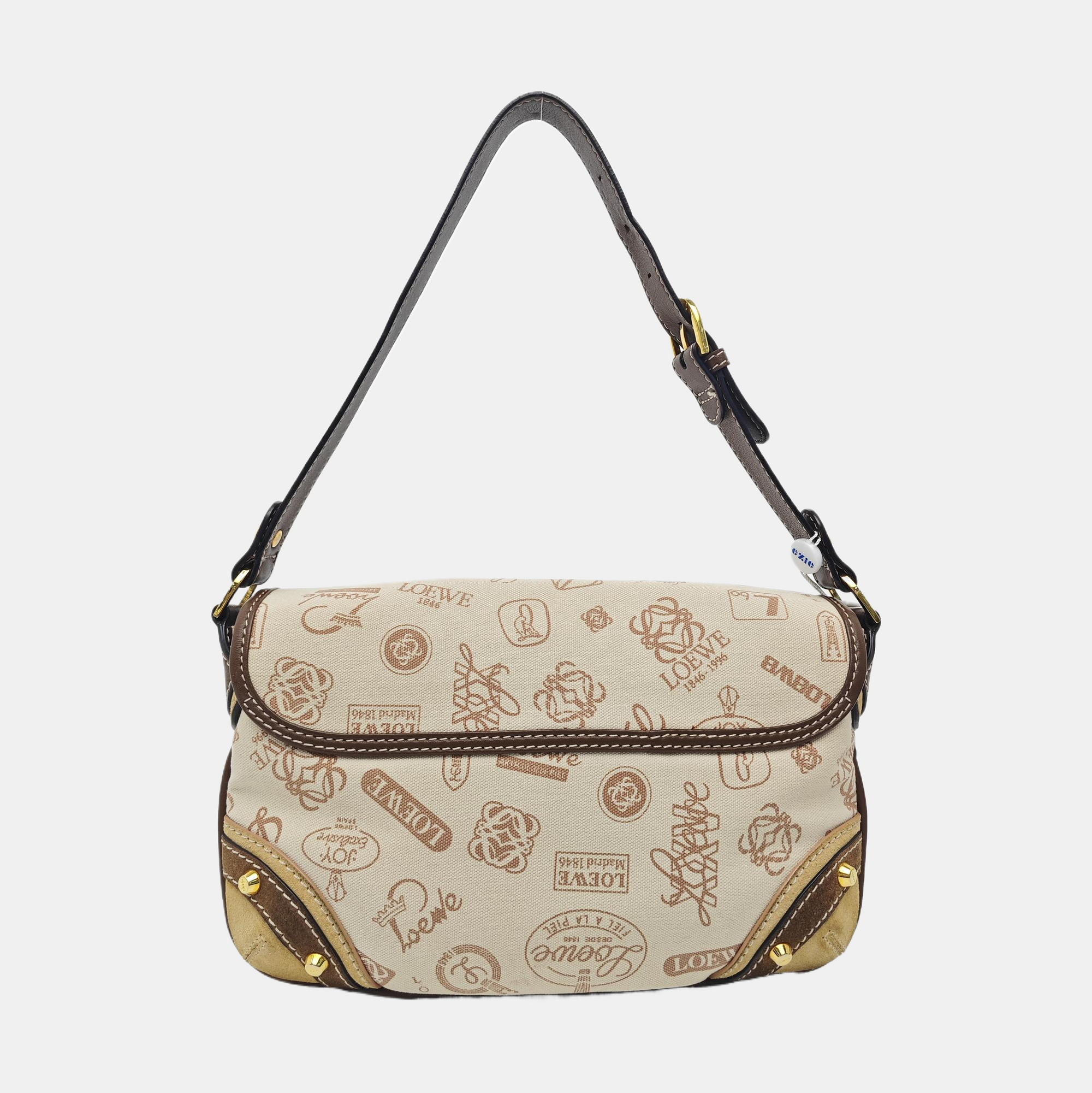 Calfskin Shoulder Bag Beige