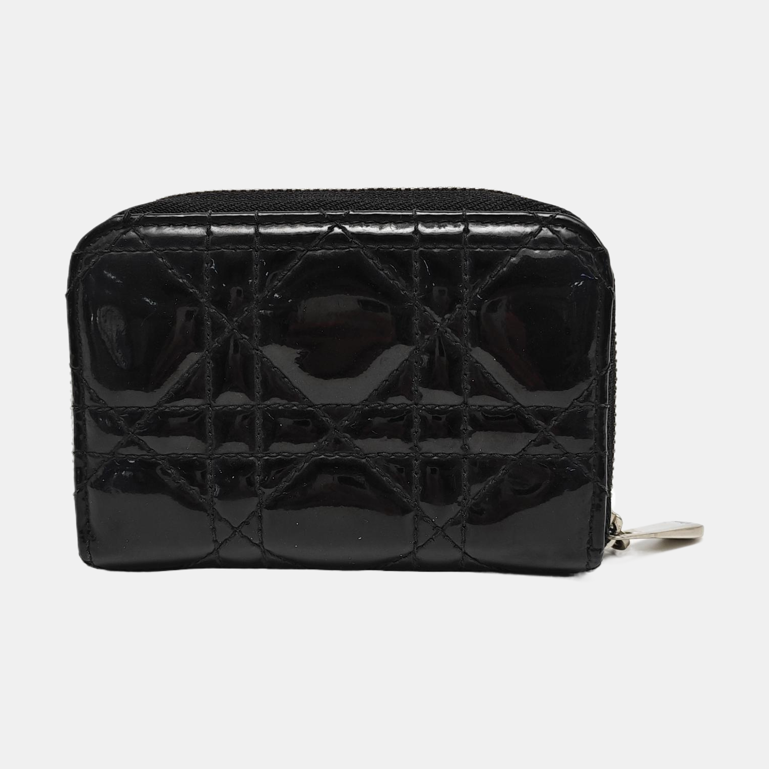 Lady Dior Cannage Patent Leather Black Wallet