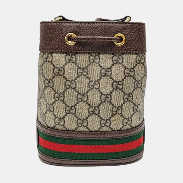 Ophidia Mini Monogram Coated Canvas Beige