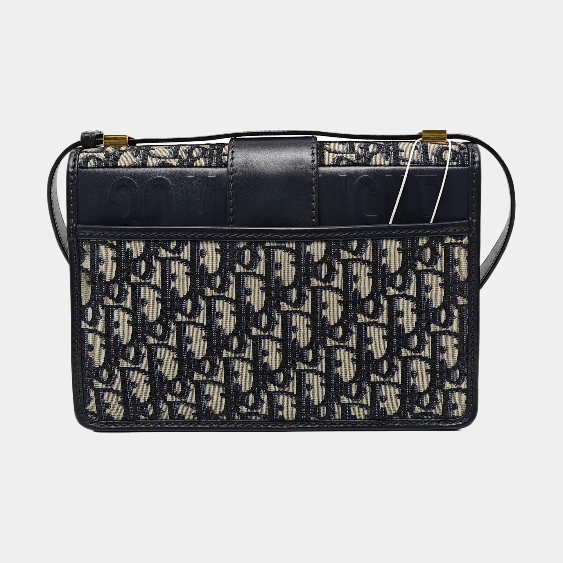 30 Montaigne Oblique Canvas Blue
