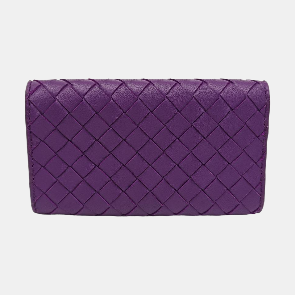 Calfskin Key Pouch Purple
