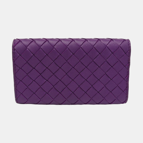 Calfskin Key Pouch Purple