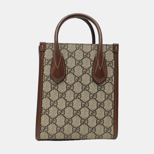 Retro Mini Monogram Coated Canvas Beige