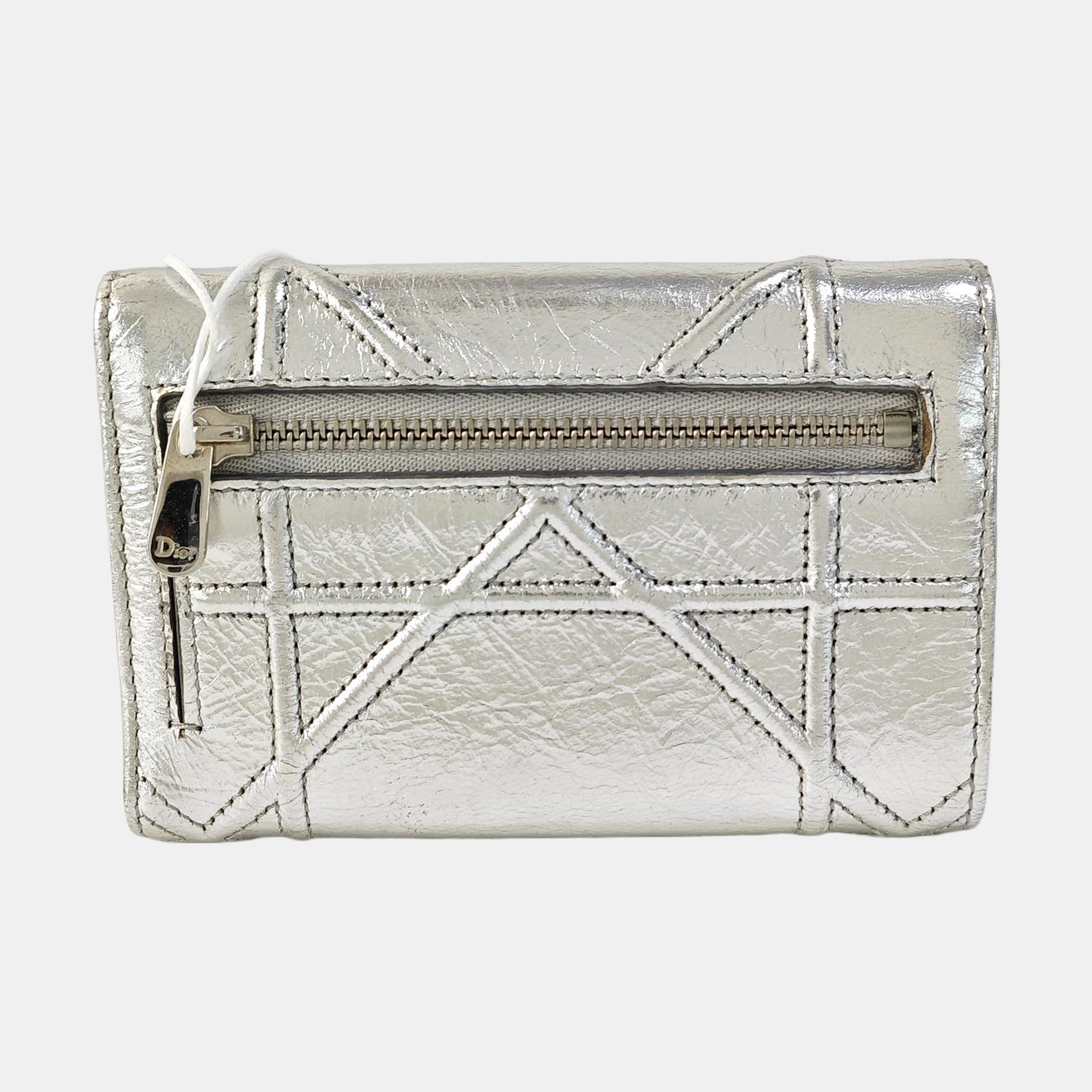 Diorama Calfskin Silver Wallet