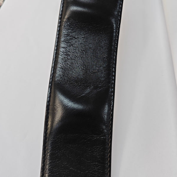 Leather Bag Strap Black