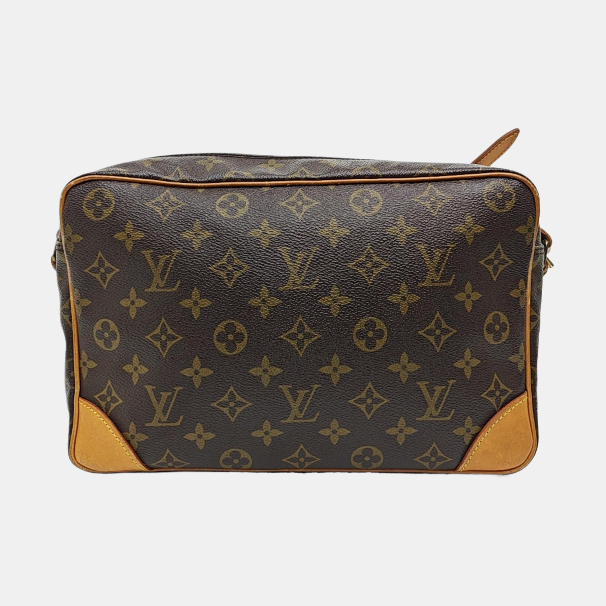 VINTAGE TROCADERO 30 Monogram Coated Canvas Brown