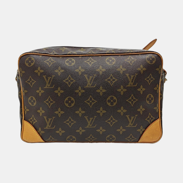 VINTAGE TROCADERO 30 Monogram Coated Canvas Brown