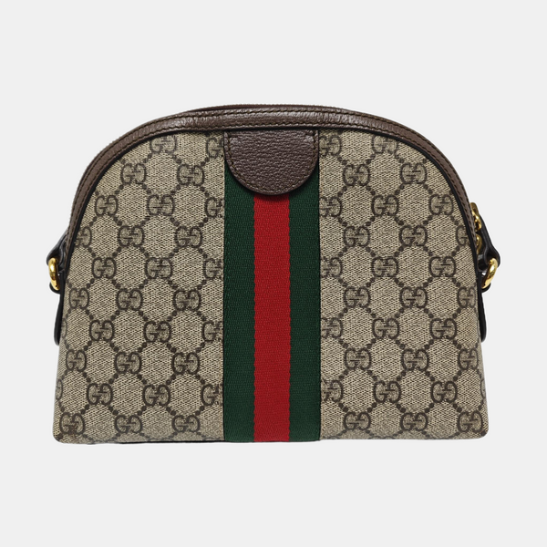 Ophidia Small Monogram Coated Canvas Beige