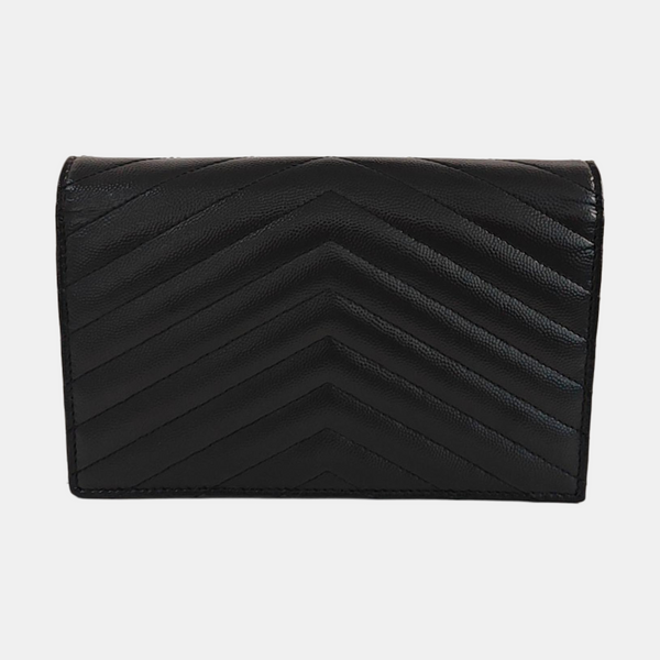 MONOGRAM Chevron Calfskin Black