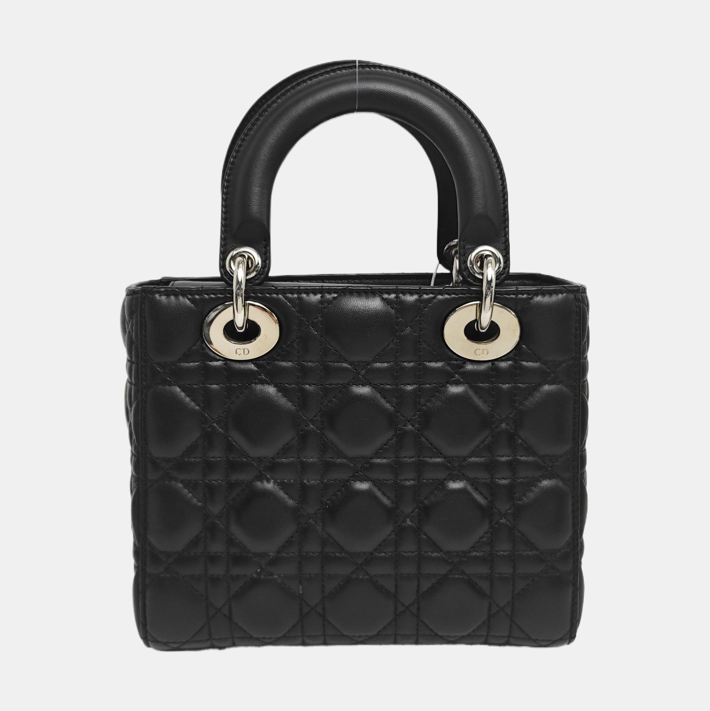 Lady Dior Pequeño Piel de Cordero Acolchado Negro