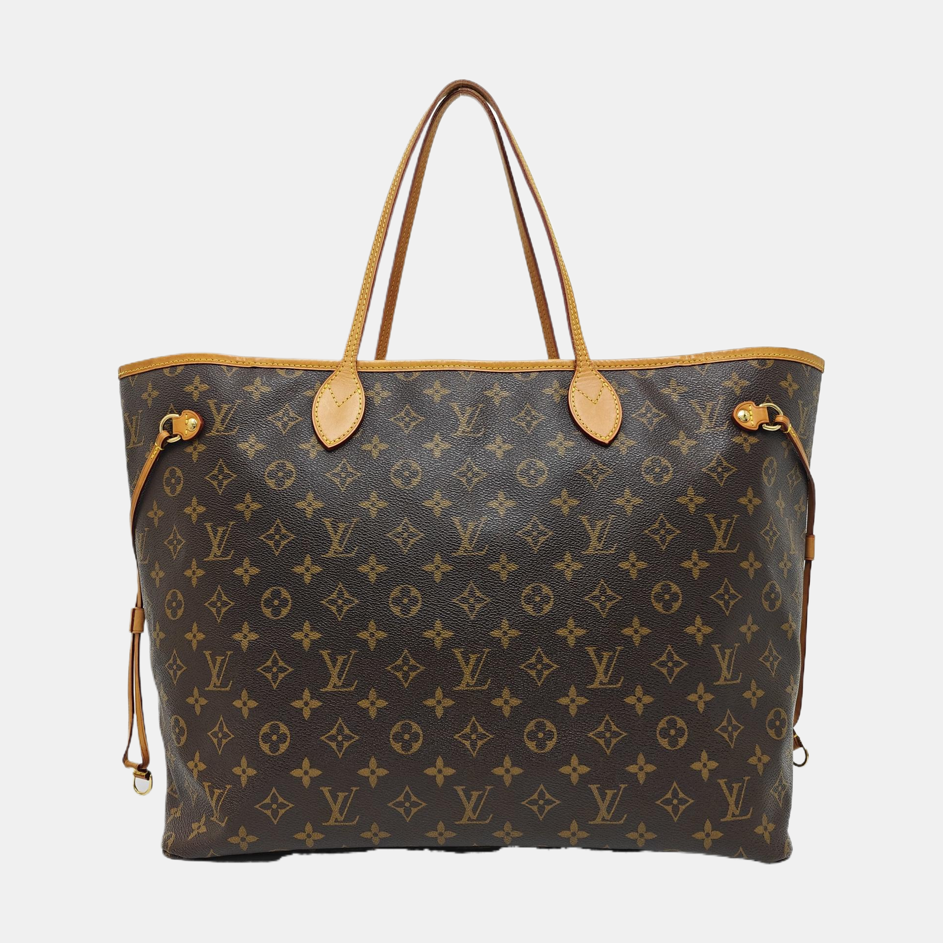 NEVERFULL Monogram Coated Canvas Brown