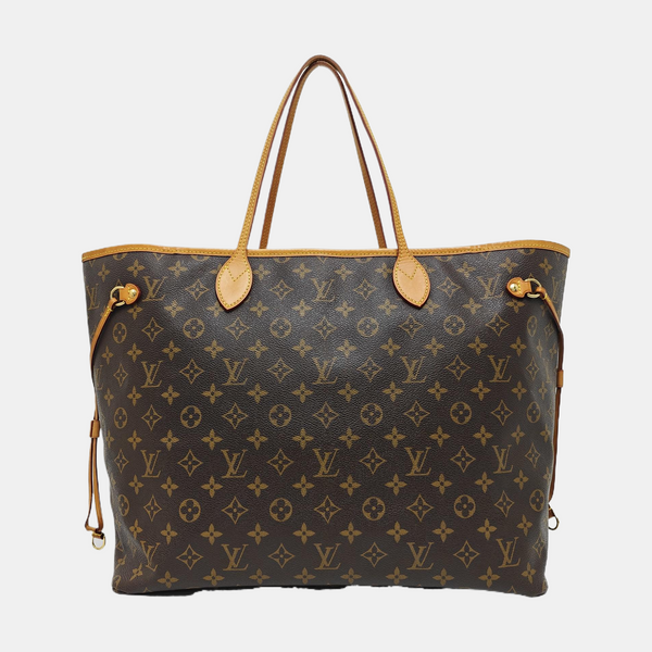 NEVERFULL Monogram Coated Canvas Brown