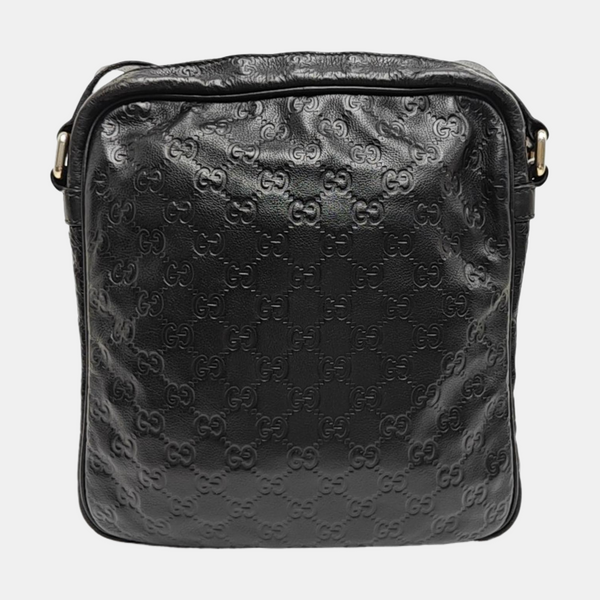 Monogram Calfskin Shoulder Bag Black