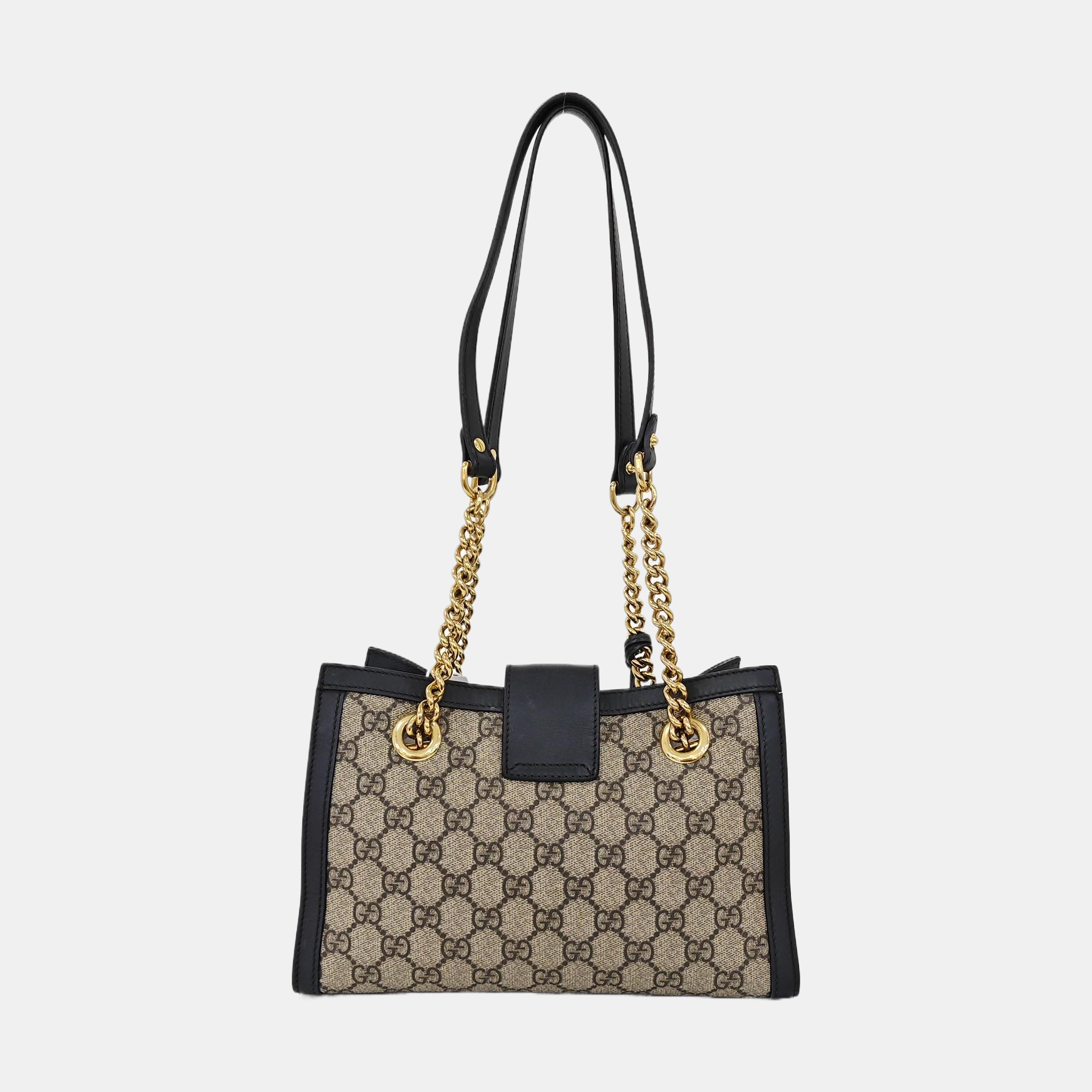 Padlock Small Monogram Coated Canvas Beige