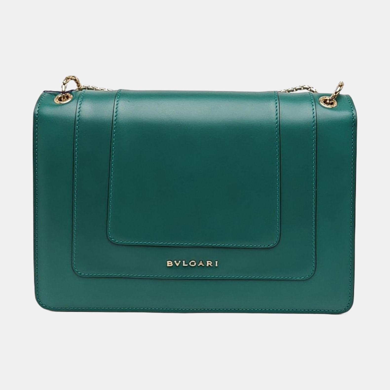 SERPENTI FOREVER Medium Quilted Calfskin Green