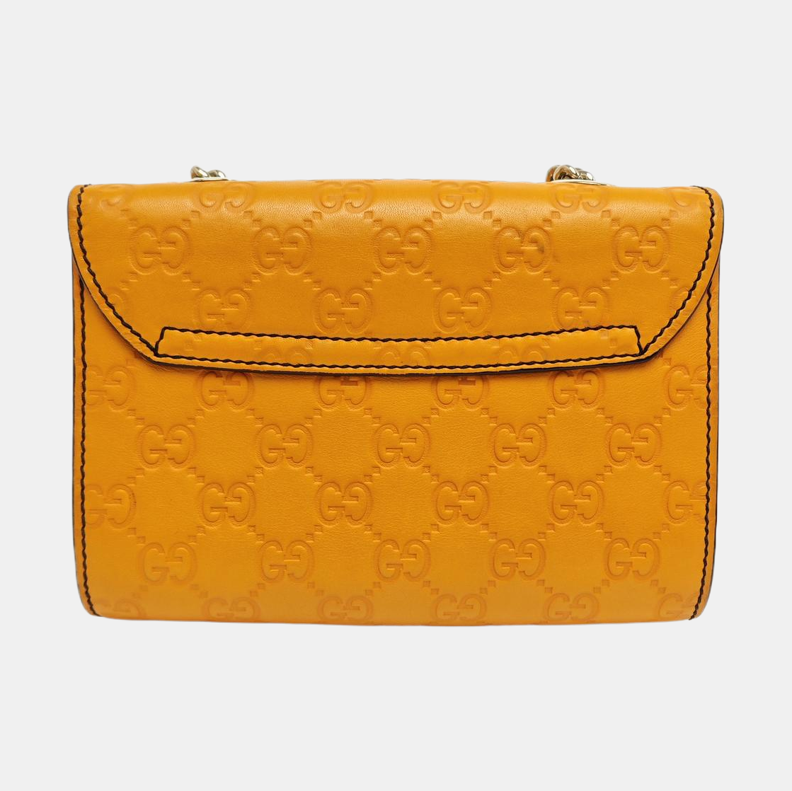 Emily Chain Monogram Calfskin Yellow