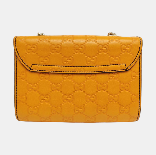 Emily Chain Monogram Calfskin Yellow