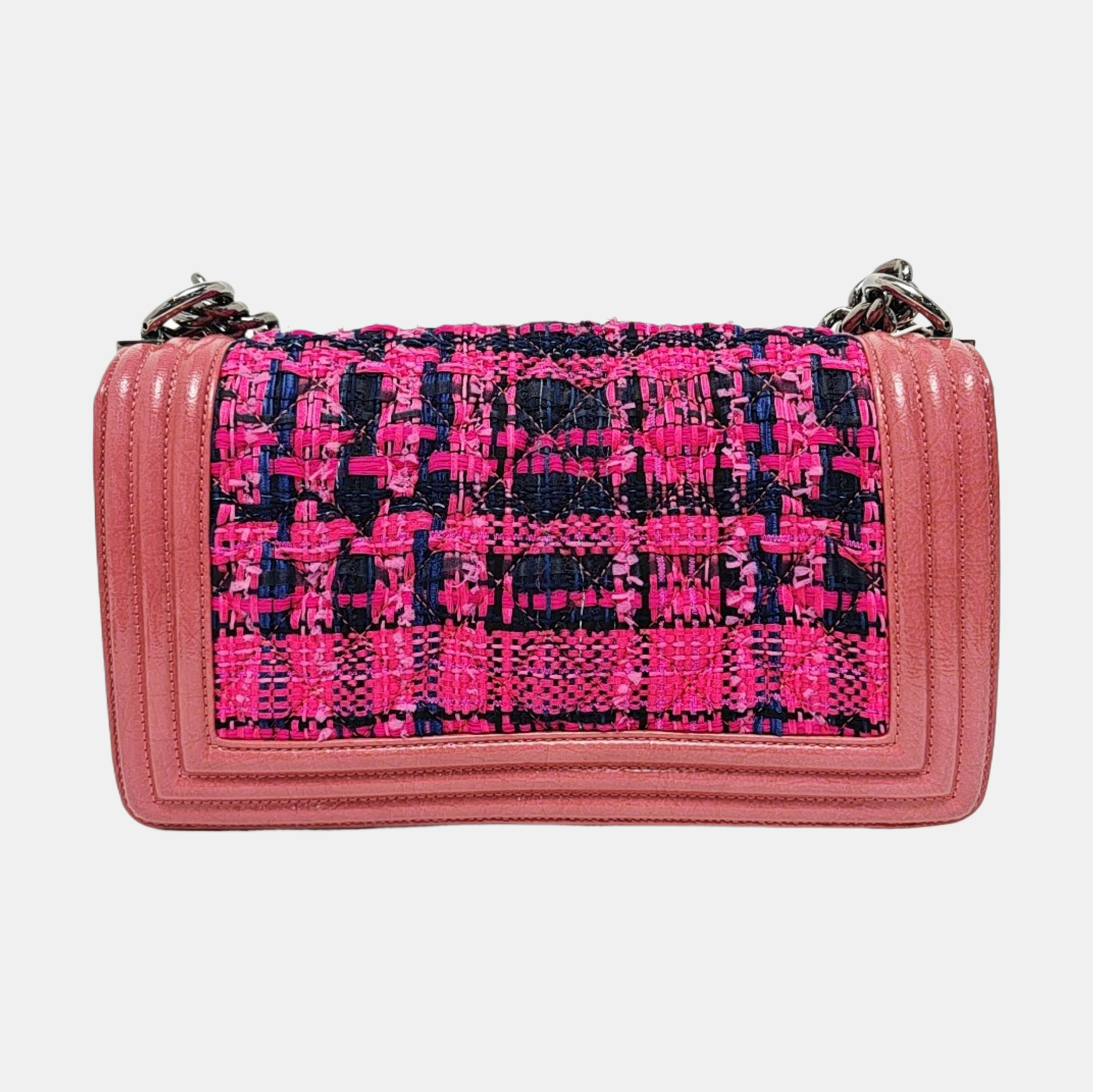 BOY CHANEL Medium Quilted Wool Red