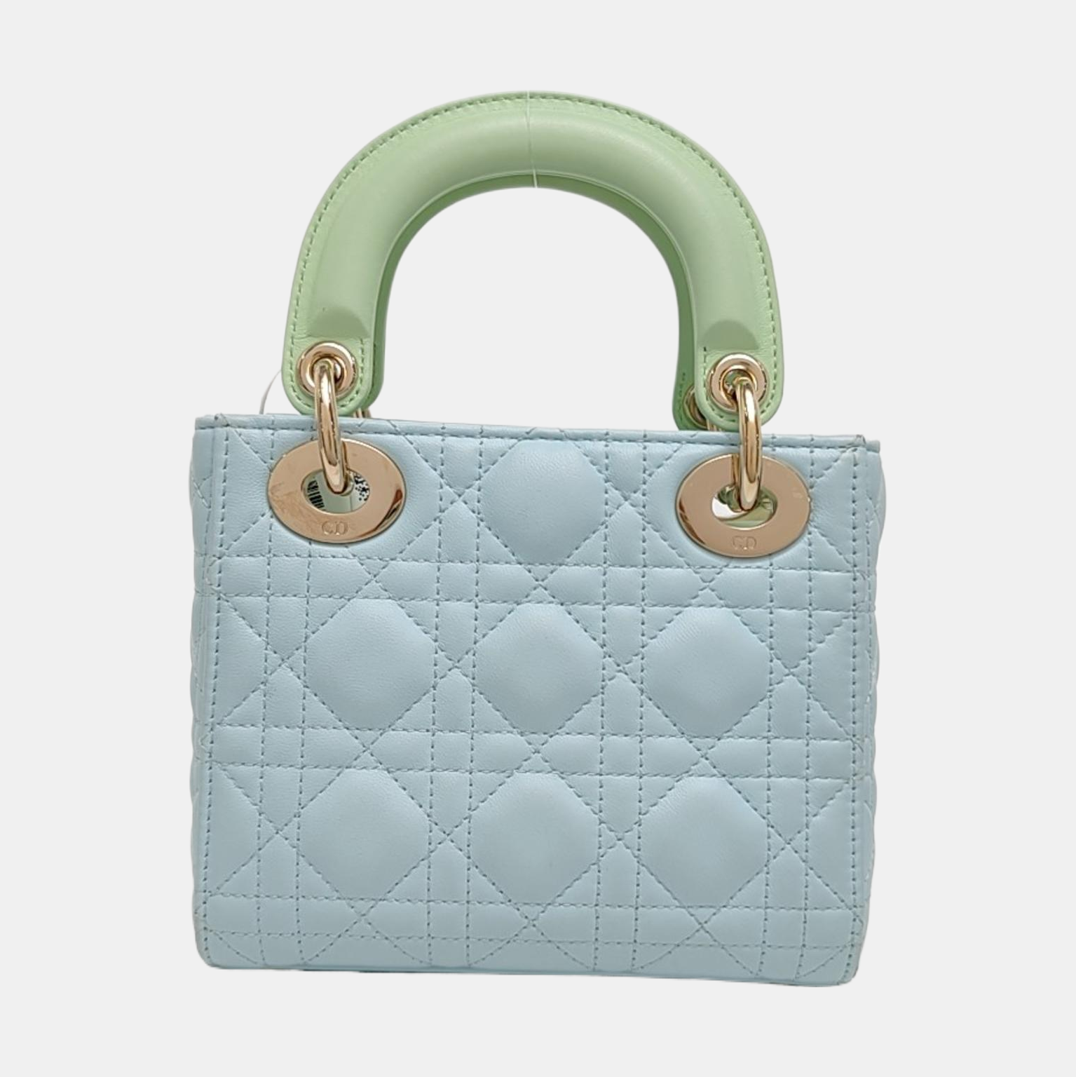Lady Dior Mini Quilted Lambskin Blue