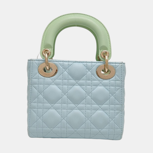 Lady Dior Mini Quilted Lambskin Blue