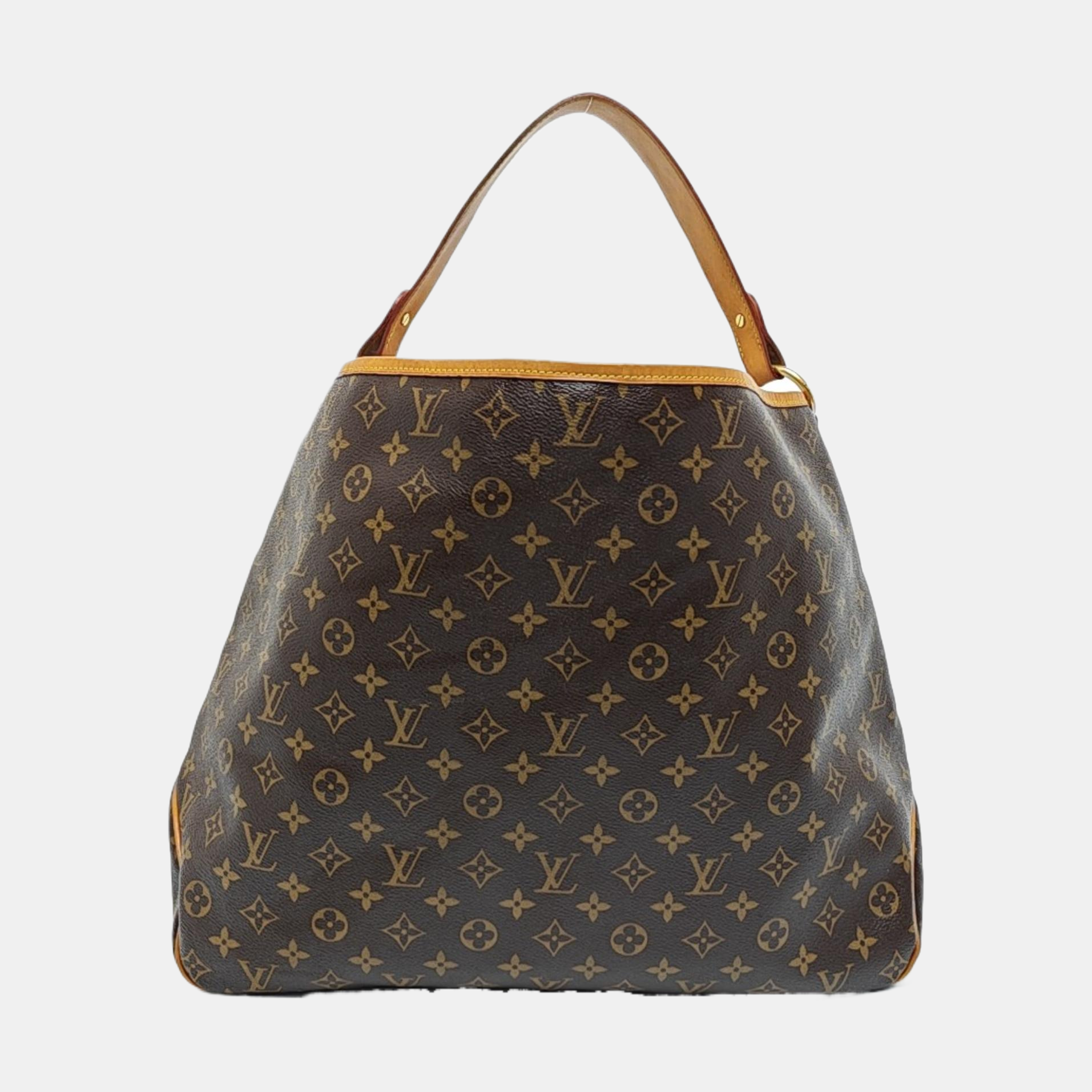 Monogram Coated Canvas Tote Bag Brown