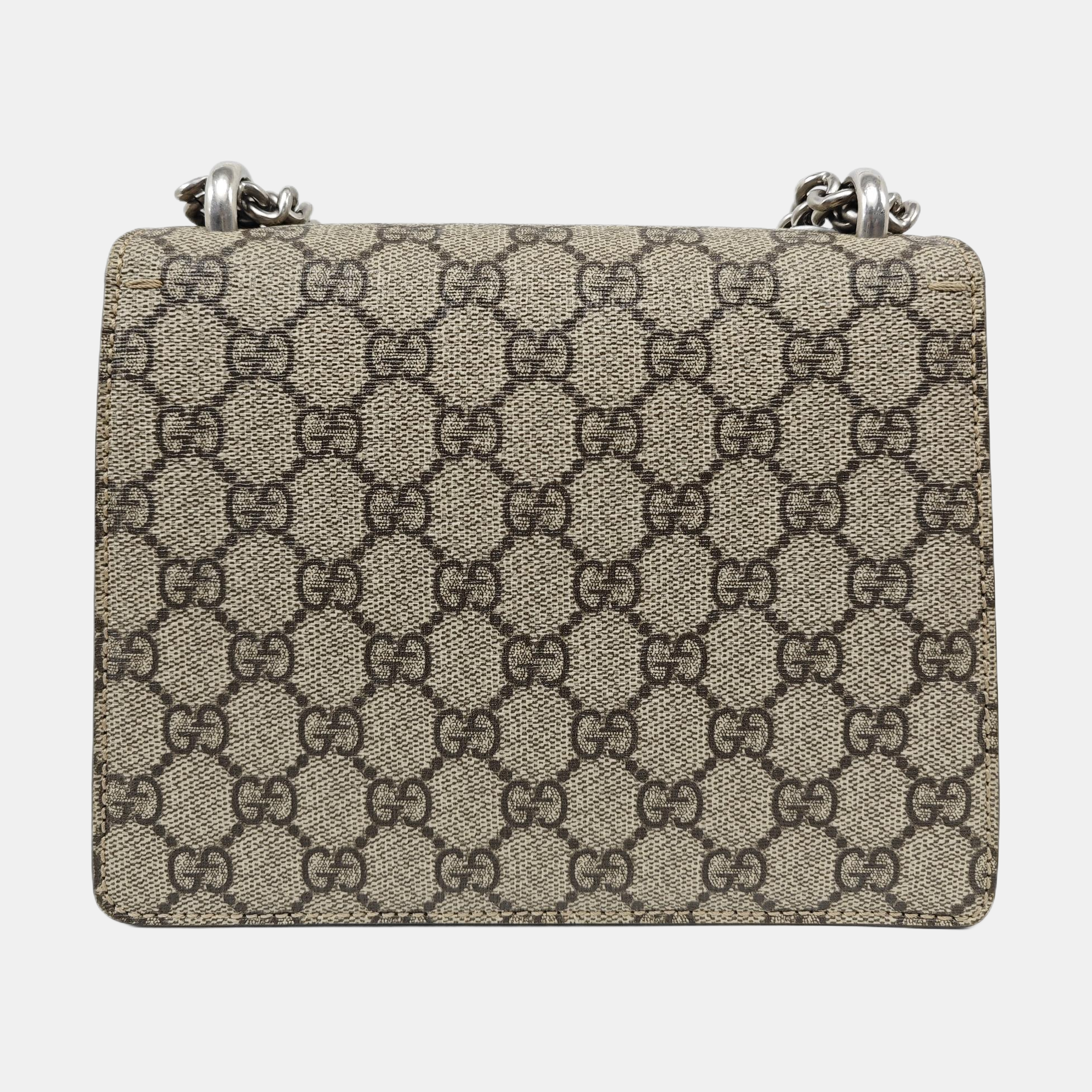 Dionysus Mini Monogram Coated Canvas Beige