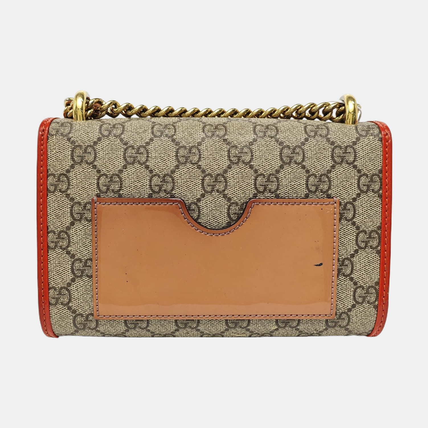 Padlock Small Monogram Coated Canvas Beige