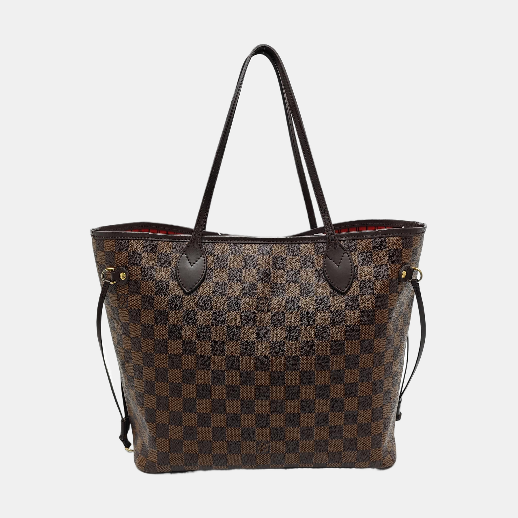 NEVERFULL MM Damier Ebene Coated Canvas Brown