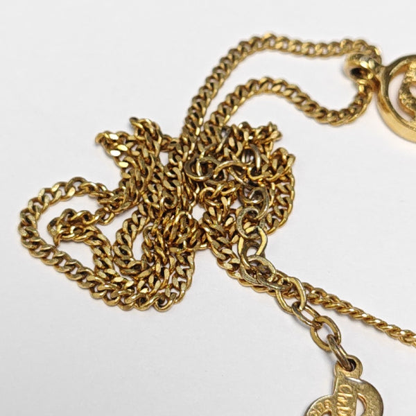 Dior Oblique Metal Gold Necklace