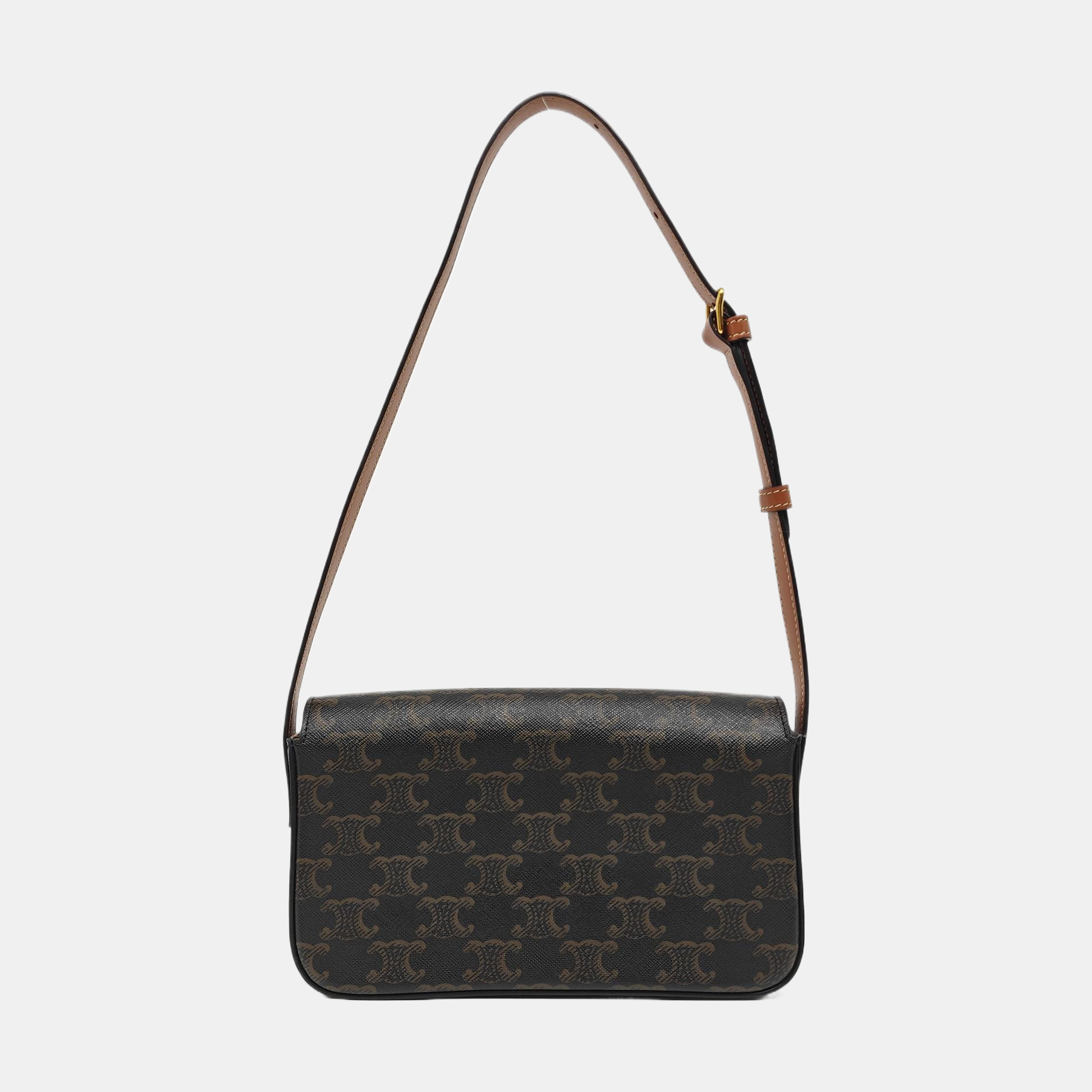 TRIOMPHE Small Coated Canvas Brown
