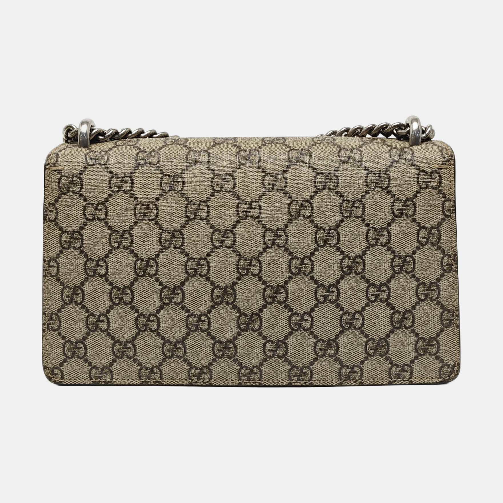 Dionysus Small Monogram Coated Canvas Beige