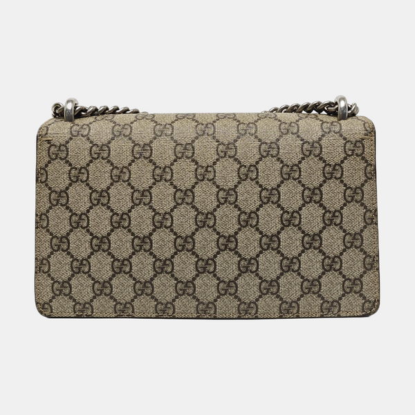 Dionysus Small Monogram Coated Canvas Beige