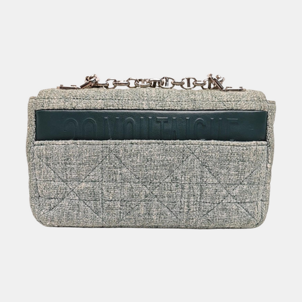 Dior Caro Small Cannage Fabric Green