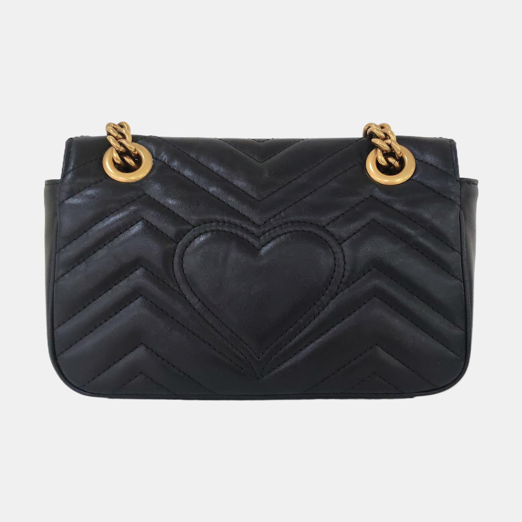 GG Marmont Small Quilted Calfskin Black