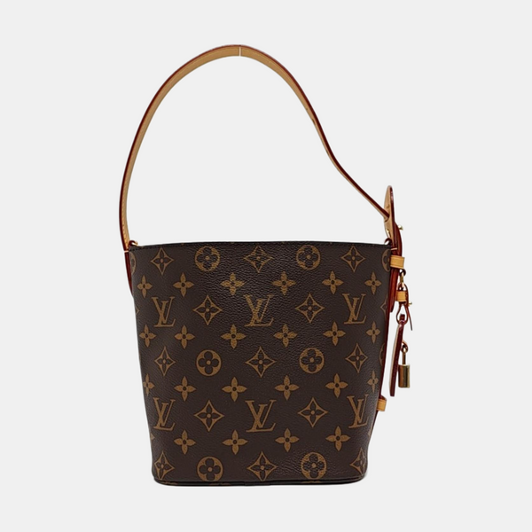 ALL IN BB Monogram Coated Canvas Brown
