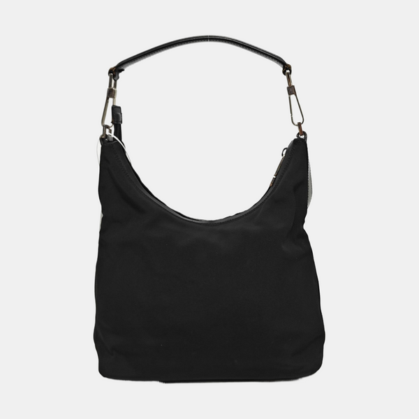 Fabric Top Handle Bag Black