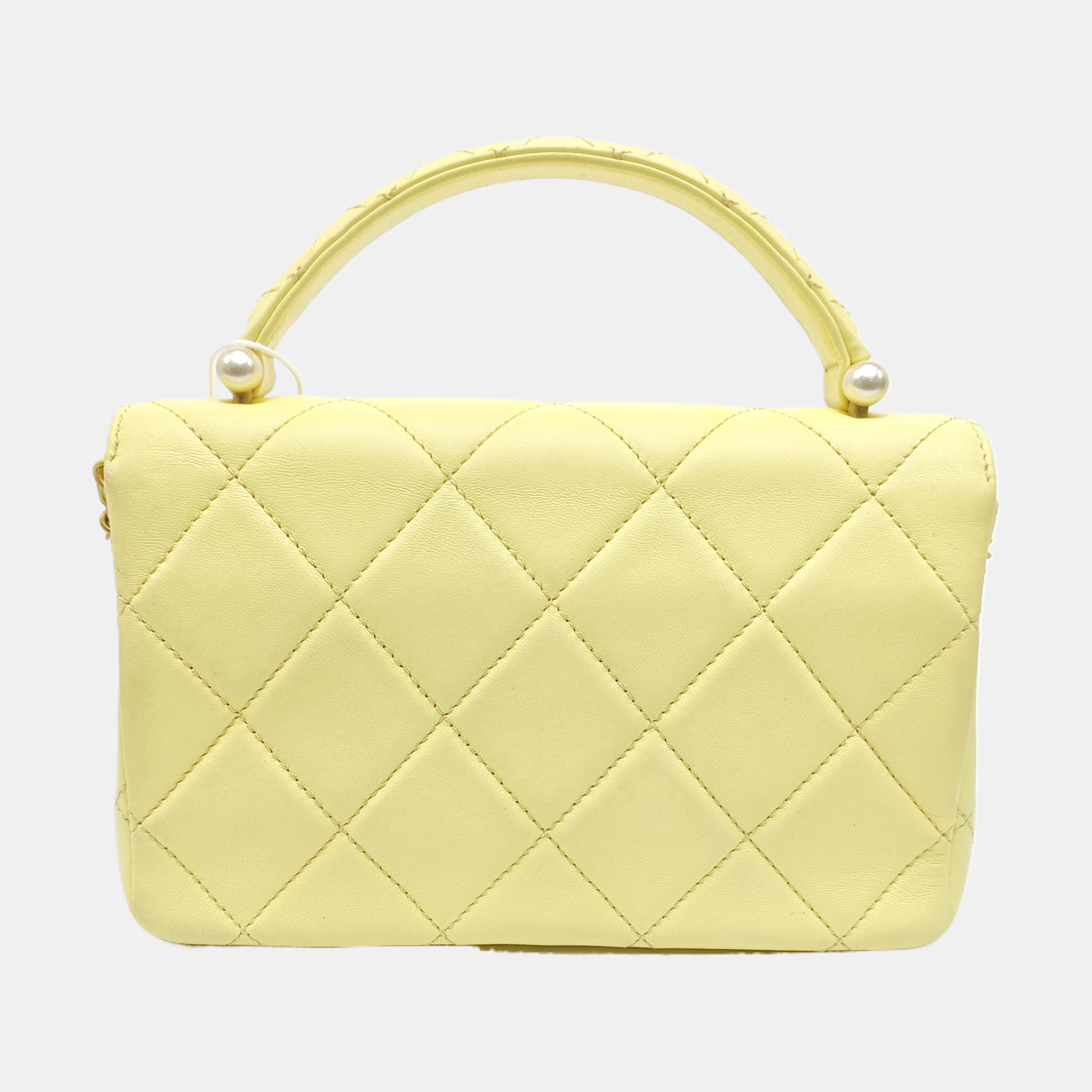 Quilted Lambskin Shoulder Bag Yellow