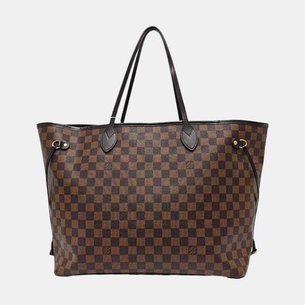 NEVERFULL GM Damier Ebene Coated Canvas Brown