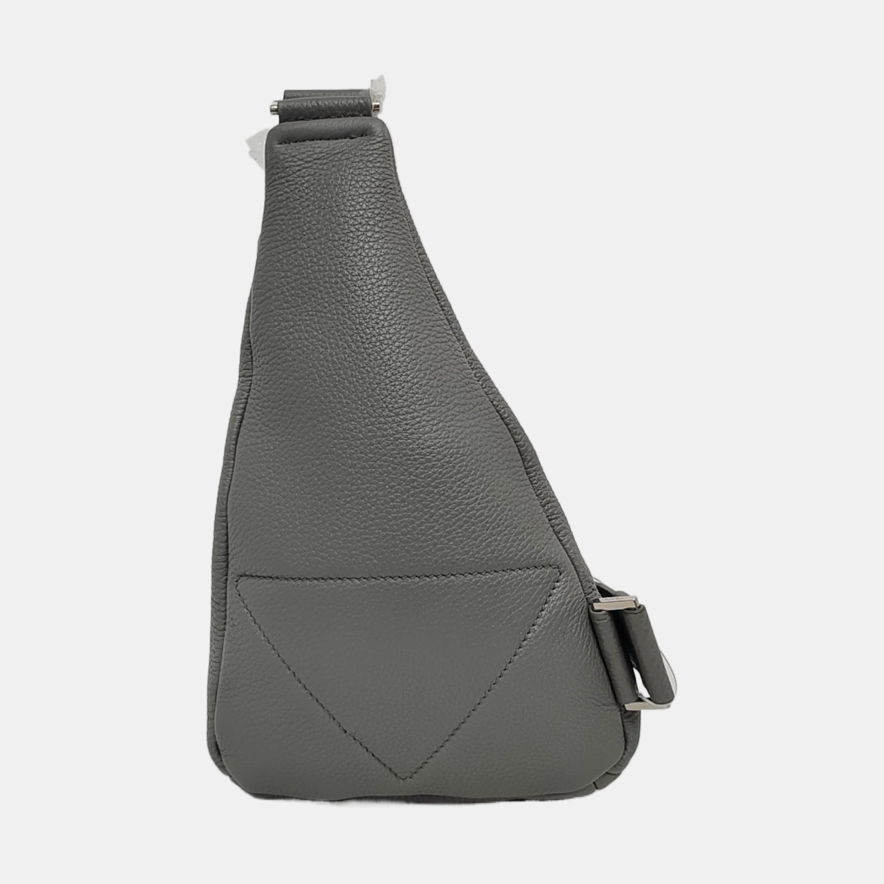 Authenticated pre-owned  Triangle Leather Gray - Belt Bag at Looply