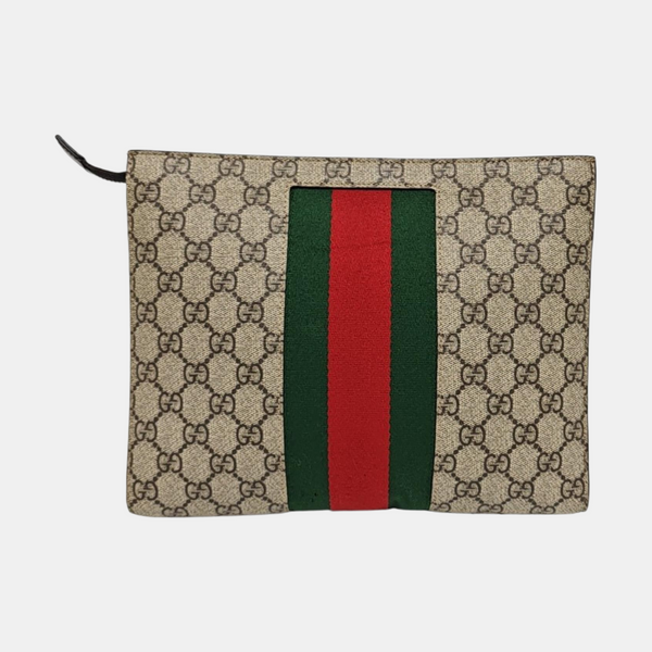 GG Supreme Monogram Coated Canvas Black