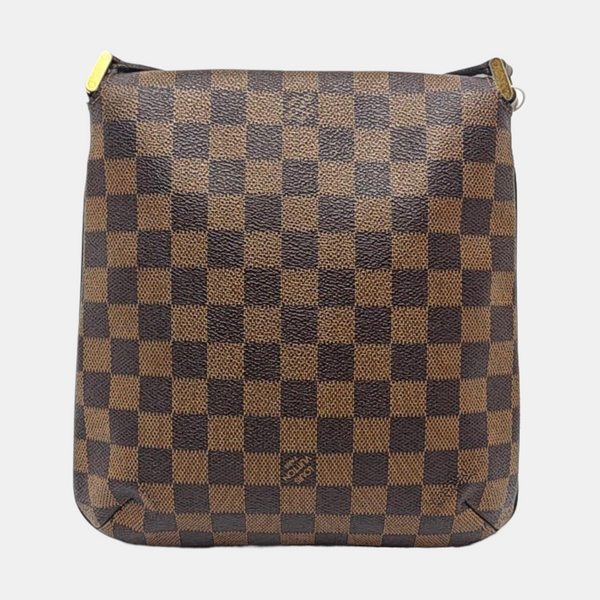 Authenticated pre-owned  MUSETTE TANGO Damier Ebene Coated Canvas Brown - Crossbody Bag at Looply