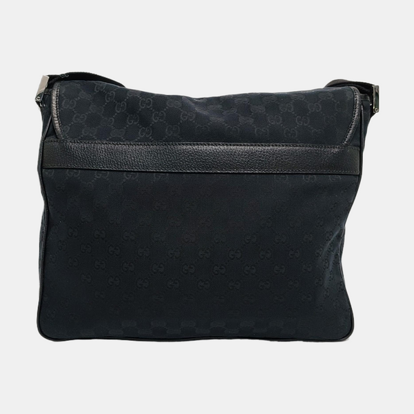 Monogram Fabric Shoulder Bag Blue